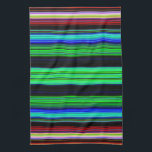 Thin Colourful Stripes - 1 Kitchen Towel<br><div class="desc">Custom design product with a colourful pattern. Personalize this template with your artwork. Transfer this design to any item.</div>