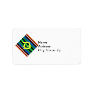 Thin Colourful Stripes - 1 Label