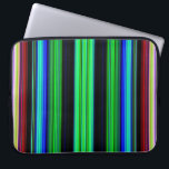 Thin Colourful Stripes - 1 Laptop Sleeve<br><div class="desc">Colourful stripes with black space background. Colours of red, yellow, green, blue and orange. Depending on the product, add or change the text. Change the image if you like too. Personalize these with your name or quote. Add a photo and have the the stripe design as a frame to that...</div>