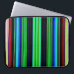 Thin Colourful Stripes - 1 Laptop Sleeve<br><div class="desc">Colourful stripes with black space background. Colours of red, yellow, green, blue and orange. Depending on the product, add or change the text. Change the image if you like too. Personalize these with your name or quote. Add a photo and have the the stripe design as a frame to that...</div>