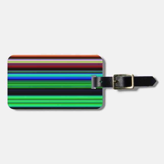 Thin Colourful Stripes - 1 Luggage Tag (Front Horizontal)