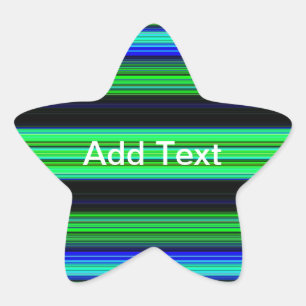 Thin Colourful Stripes - 1 Star Sticker