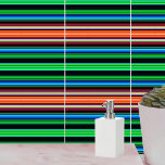 Thin Colourful Stripes - 1 Tile<br><div class="desc">Custom design product with a colourful pattern. Personalize this template with your artwork. Transfer this design to any item.</div>