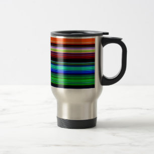Thin Colourful Stripes - 1 Travel Mug