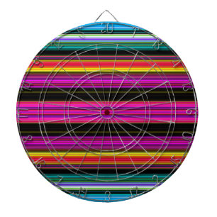 Thin Colourful Stripes - 2 Dartboard