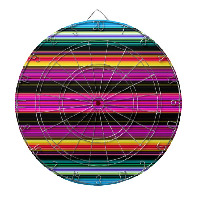 Thin Colourful Stripes - 2 Dartboard (Front)