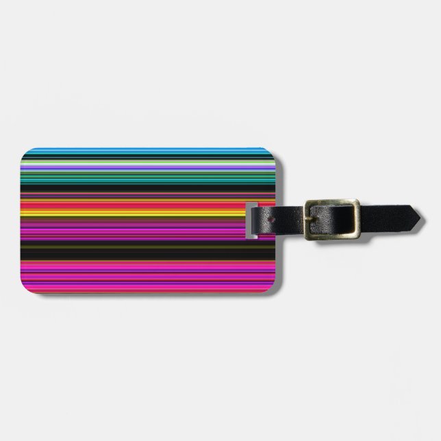 Thin Colourful Stripes - 2 Luggage Tag (Front Horizontal)