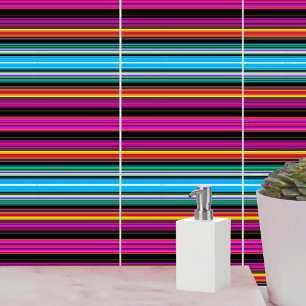 Thin Colourful Stripes - 2 Tile
