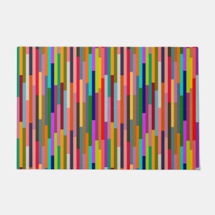 Thin Colourful Stripes Doormat