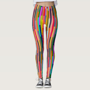 Thin Colourful Stripes  Leggings