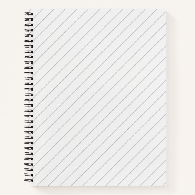 Thin Diagonal Lines Notebook (Front)