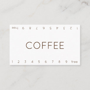 Thin Double Number Loyalty Coffee Punch-Card