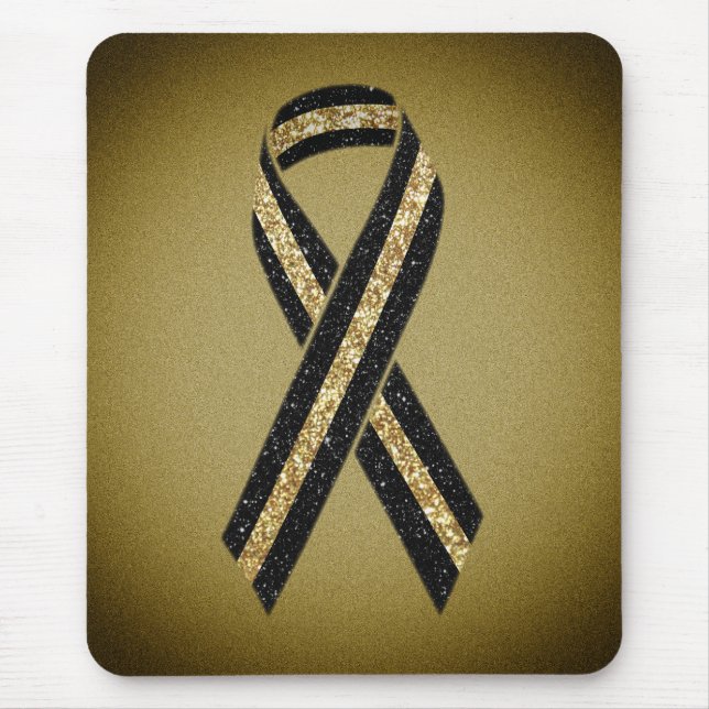 Thin Gold Line Glitter Ribbon Mouse Pad (Front)