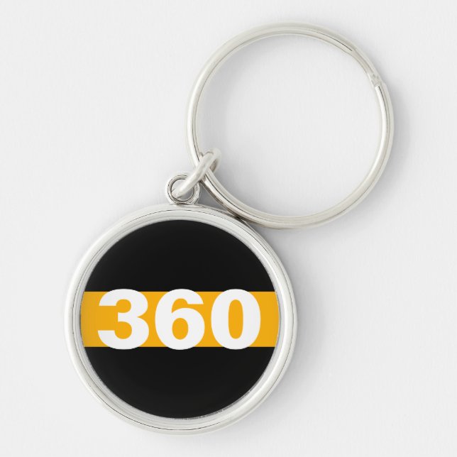 Thin Gold Line Personalized Dispatcher Keychain (Front)