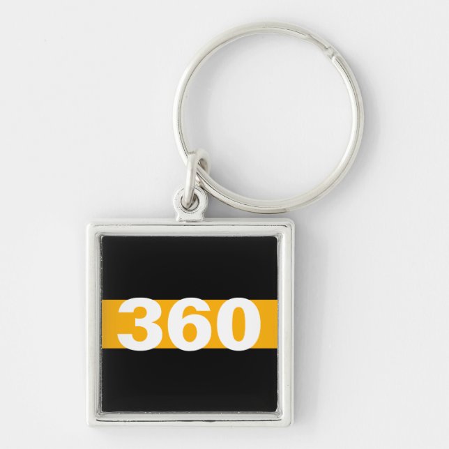 Thin Gold Line Personalized Dispatcher Keychain (Front)