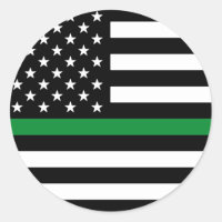 Thin Green Line American Flag