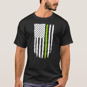 Thin Green Line American Flag For Vegan And Vegeta T-Shirt