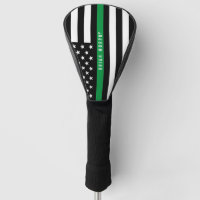 Thin Green Line American Flag Monogram