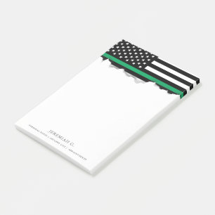 Thin Green Line American Flag Post-it Notes