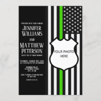 Thin Green Line Badge Photo Insert