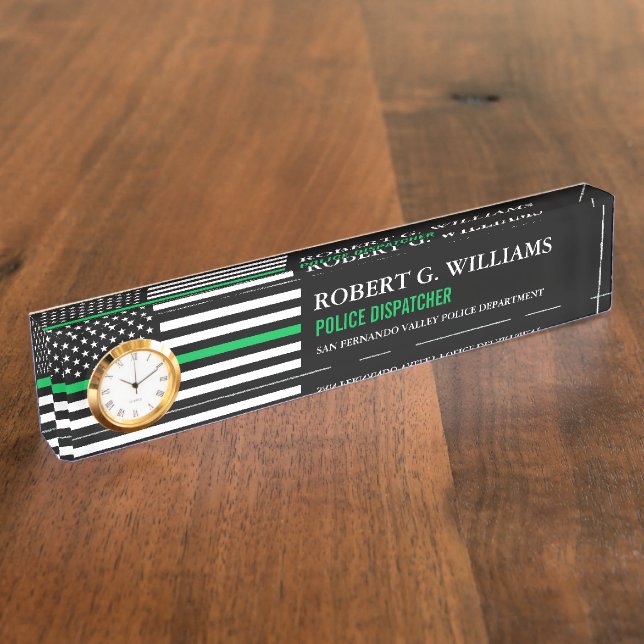 Thin Green Line | Border Patrol | Park Ranger Nameplate (Side)
