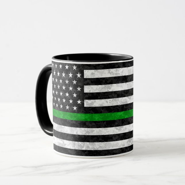 Thin Green Line Camo Mug (Front Left)