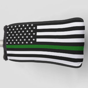Thin Green Line Flag Golf Head Cover