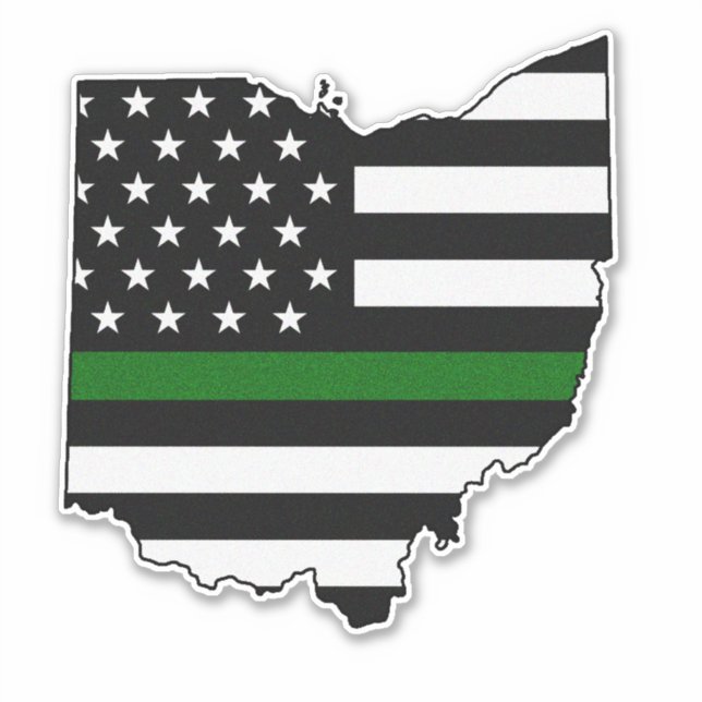 Thin Green Line Flag Ohio (Front)