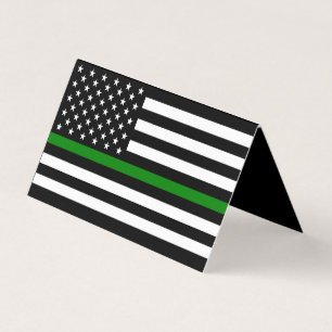 Thin Green Line Flag: Patriotic Military Veterans