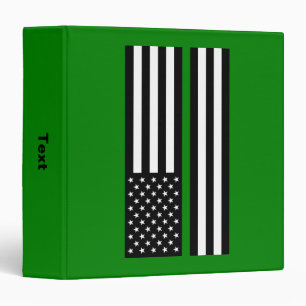 Thin Green Line Flag: Patriotic Military Veterans Binder
