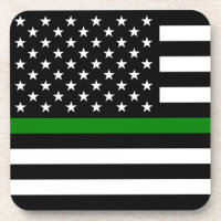 Thin Green Line Flag: Patriotic Military Veterans