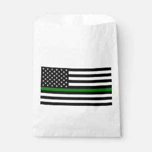 Thin Green Line Flag: Patriotic Military Veterans Favour Bag