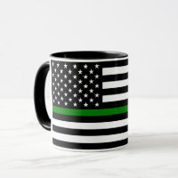 Thin Green Line Flag: Patriotic Military Veterans