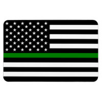 Thin Green Line Military & Veterans American Flag