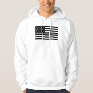 Thin Grey Line American Flag Monogram Hoodie