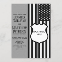 Thin Grey Line Badge Photo Insert