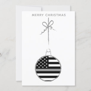 Thin Grey Line Christmas Correctional Officer Holiday Card