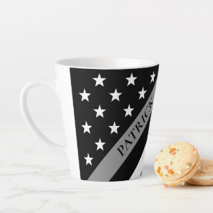 Thin Grey Line Correctional Flag Monogram Name Latte Mug
