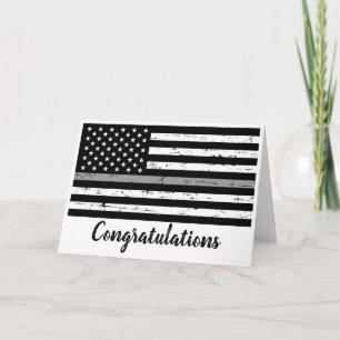 Thin Grey Line Correctional Officer Graduation Card