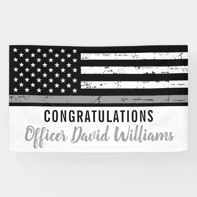 Thin Grey Line Correctional Officer Party Banner (Horizontal)