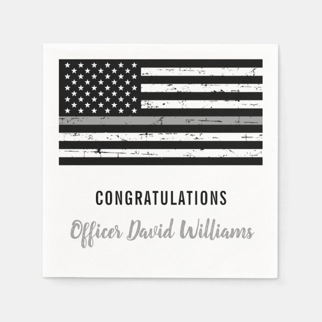 Thin Grey Line Correctional Officer Party Napkin (Front)