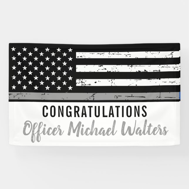 Thin Grey Line Corrections Officer Graduation Banner (Horizontal)