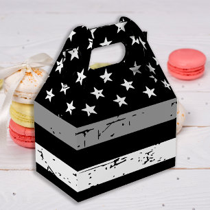 Thin Grey Line Flag Correctional Officer Party Favor Box