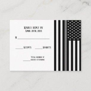 Thin Grey Line Flag Enclosure Card