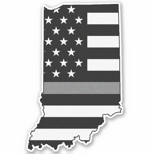 Thin Grey Line Flag Indiana (Front)