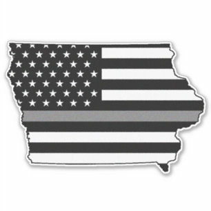 Thin Grey Line Flag Iowa