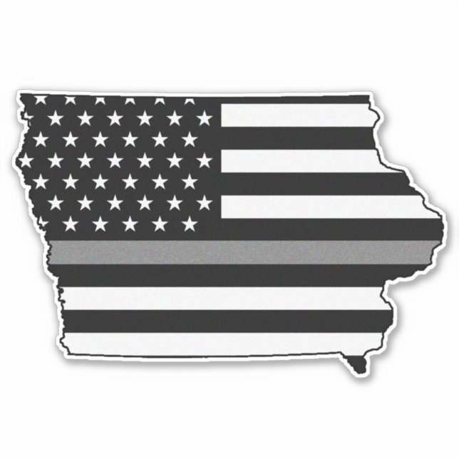 Thin Grey Line Flag Iowa (Front)