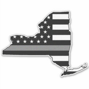 Thin Grey Line Flag New York