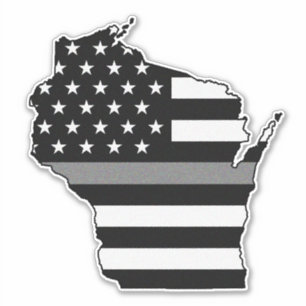 Thin Grey Line Flag Wisconsin