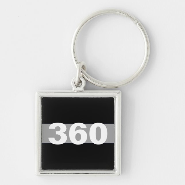 Thin Grey Line Personalized Corrections Keychain (Front)